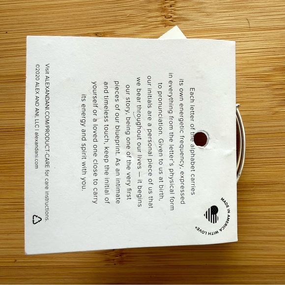 T Alex and Ani Silver Initial Charm Bracelet - Picture 6 of 8